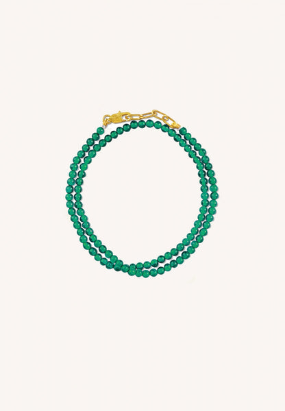 bracelet marguerite | émeraude